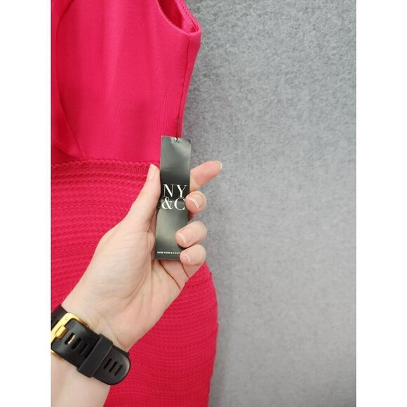 NY & Co. Pink Sleeveless Stretch Sheath Dress S - Picture 3 of 8